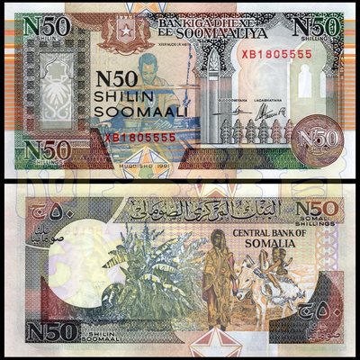 森羅本舖 現貨 實拍 50元 N50 索馬利亞 索馬里 1990年 現貨 全新 無折 真鈔 實體拍攝 紙鈔