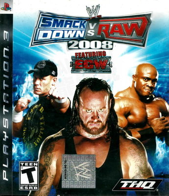 【二手遊戲】PS3 激爆職業摔角 美國勁爆職業摔角 2008 WWE SMACKDOWN VS RAW 英文版 台中
