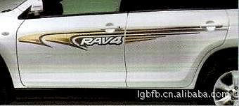 汽車配件 汽車尾翼 適用于RAV4車身彩貼 09RAV4車身彩貼 貼紙 RAV4 A款B款彩貼貼紙