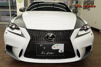 Dr. Color 玩色專業汽車包膜 Lexus IS250 carbon/髮絲鋼_引擎蓋/前保桿/水箱罩/B柱/後視鏡