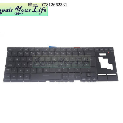 電腦零件華碩ASUS ROG冰刃 GX531 GX701 GX501/V GX501VI 鍵盤 UK AR BG筆電配件