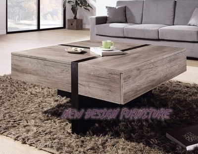 【N D Furniture】台南在地家具-美式風格木心板多功能淺咖色90cm大方几/3尺方几/桌几YH