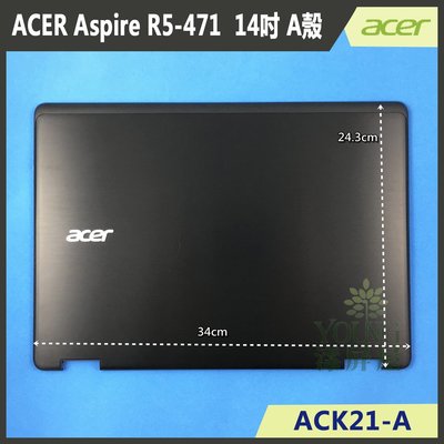 【漾屏屋】含稅 acer 14吋 Aspire R5-471 筆電 A殼 A蓋 上蓋 外殼 黑色