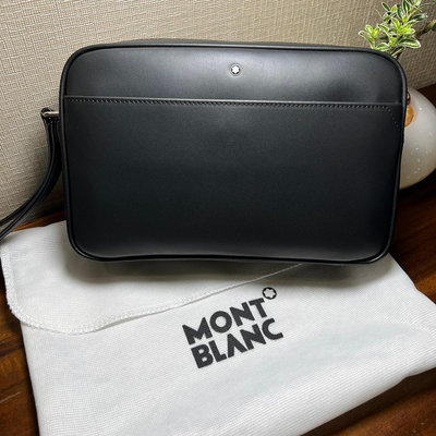 一元起標 Montblanc 手拿包 U103399  萬寶龍大班軟皮系列 錢包 手腕包 真品送禮佳品