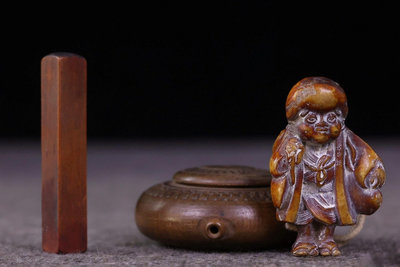 轉行 清倉日本回流 大正時期 百年 老木雕置物 老根付 老印