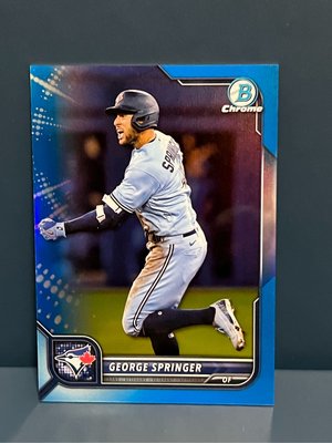 George Springer 限量150張亮卡 2022 Bowman Chrome