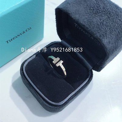 二手正品   Tiffany 蒂芙尼 T系列 線圈戒指 18K白金 小型 無鑽戒指 女士 銀色 GRP07762