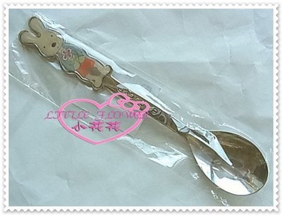 ♥小公主日本精品♥ Hello Kitty 法國兔 砂糖兔 不鏽鋼湯匙 餐具 藍色拿花 11158301