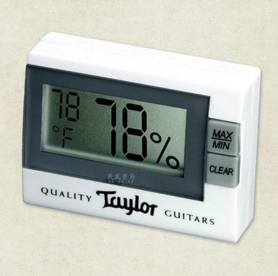 《民風樂府》 美國TAYLOR 泰勒吉他 原廠精品 小型數位液晶螢幕 溫度/濕度計