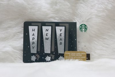 星巴克 STARBUCKS 美國 2015 6112 HAPPY NEW YEAR 限量 隨行卡 儲值卡 卡片 收集