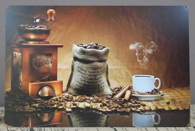 【浪漫349】 20*30 鐵皮畫 咖啡豆 磨豆機 方糖 coffee 系列壁飾掛飾 單款價
