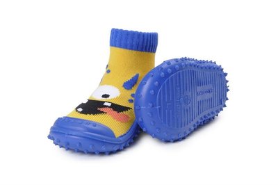 全新真品美國SkidDERS 襪型學步鞋－黃色吐舌怪獸24m