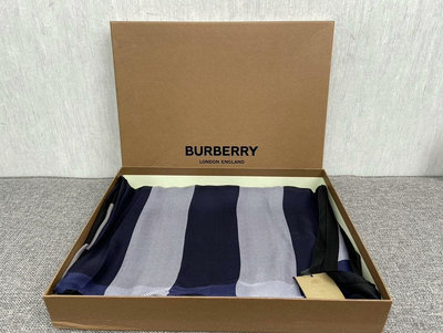 全新正品Burberry格紋絲巾圍巾