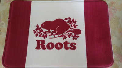 正版 Roots 經典 Logo 防滑 腳踏墊 45*65cm 紅白配色