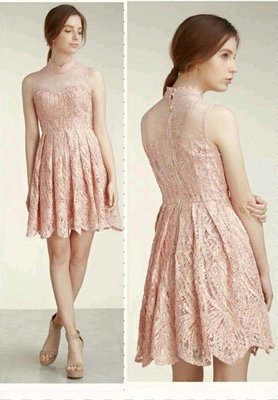 MOMA 粉色浪漫蕾絲洋裝，原價2980,特價2000含運費，全新品類似0918,iroo,le polka,銀穗,巧帛