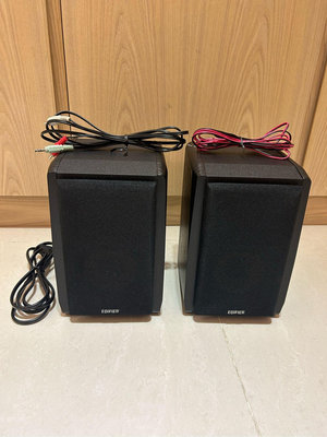 【晶晶雜貨店】二手 Edifier 漫步者 R1010BT 主動式 兩件式喇叭 黑色 木質音箱 2.0 無藍牙功能