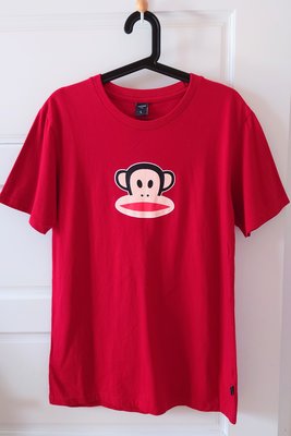 **外星人二手舖**paul frank紅色大嘴猴短袖T恤-尺寸L