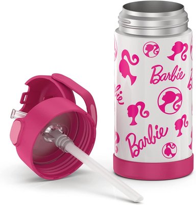 *啵比小舖*美國Thermos膳魔師最新 芭比娃娃 Barbie 兒童有提把保溫吸管水壺 保溫瓶 不鏽鋼真空保溫瓶