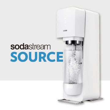 【小饅頭家電】SodaStream SOURCE氣泡水機 -白色 全新自動扣瓶裝置，三階段氣泡含量指示
