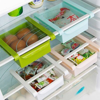 Color_me【Q046】隔板層整理收納架 冰箱隔層 廚房收納 創意收納盒 抽動式 儲物盒 置物盒 收納架 食物保鮮盒