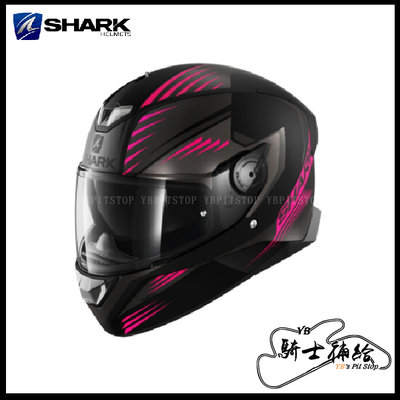 ⚠YB騎士補給⚠ SHARK SKWAL 2 HALLDER 消光 黑灰紫 KAV 全罩 安全帽 眼鏡溝 內墨片 LED