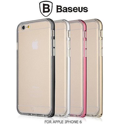 【西屯彩殼坊】 BASEUS 倍思 APPLE iPhone 6 4.7吋鉑士金屬邊框TPU軟套+金屬邊框二合一