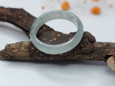 【禎一】天然翡翠A貨 20.4 mm 玉圈 戒圈 玉戒 戒指 指環 板指 緬甸玉  A1046
