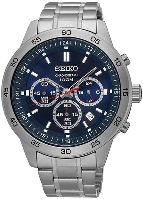【金台鐘錶】SEIKO 精工 手錶專賣店 男錶 石英錶 不鏽鋼錶帶 防水 全新品  SKS517P1