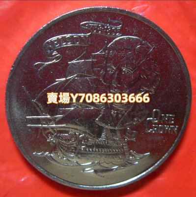 直布羅陀 1980年 1克朗 納爾遜去世175周年 紀念鎳幣 銀幣 紀念幣 錢幣【悠然居】749