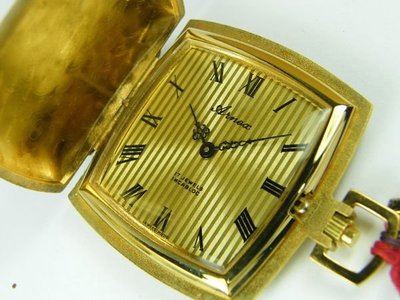 【稀有古董懷錶】1970年代庫存新品瑞士ARNEX特殊錶殼17石因加百錄立體紋錶面機械獵懷錶