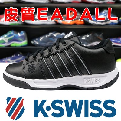 K-SWISS 91353-002 黑×白 全皮質 EADALL 休閒運動鞋【特價出清】855K 免運費加贈襪子