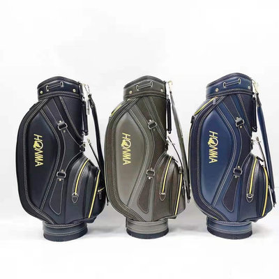 專場:HONMA紅馬高爾夫球包 標準球包 Pu皮高檔男士球桿袋 golf裝備包