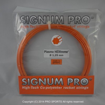 【威盛國際】SIGNUM  PRO 網球線 Plasma HEXtreme 16L 六角硬線