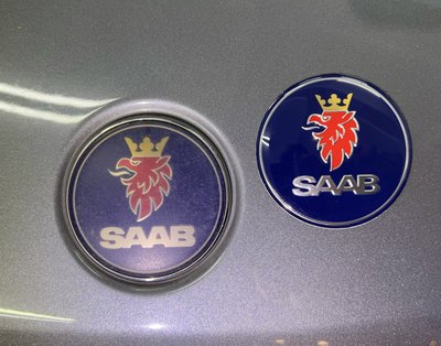 Saab 9-3 93 9-5 95 副廠引擎蓋標誌 後行李廂標誌 貼紙