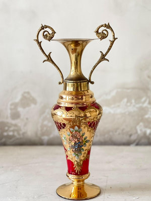 【二手】華麗麗，西藏古典花瓶，壁爐擺件～Vintage8739【木清院】 古玩 收藏 古董