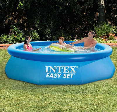 現貨 INTEX別墅游泳池成人便攜簡易洗澡盆家庭充氣加高厚戲水魚池 游泳圈