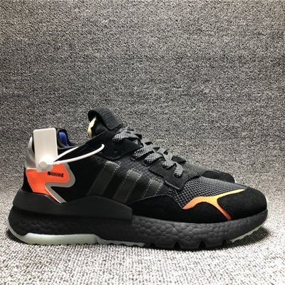 ADIDAS NITE JOGGER 黑橘3M 反光CG7088 慢跑鞋現貨男女鞋休閒運動鞋