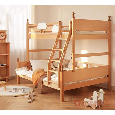 [紅蘋果傢俱] 櫸木系列 MLWH 歐斯陸雙層床 上下床 櫸木床架 實木床架 特價床架 爬梯床 北歐風