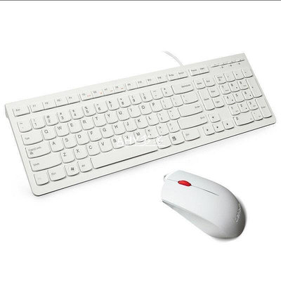 【精選好物】全新原裝聯想鍵盤白色USB有線巧克力鍵盤 超薄靜音防水電腦鍵盤