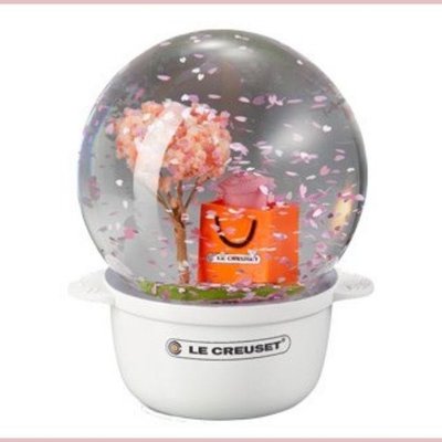 LE CREUSET 2020 年 雪人 水晶球（雪花白）～