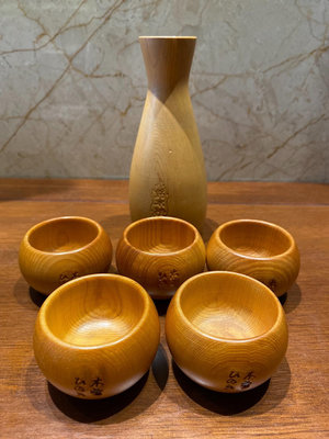 日本木曾檜實木酒具/實木一口杯，此木制作國際高端乒乓球拍，自3962