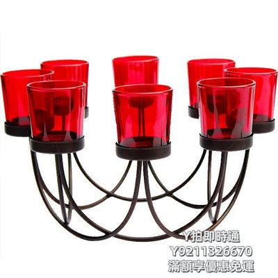 燭台玻璃蠟燭台燭杯擺件燭光晚餐道具北歐布置浪漫西餐桌簡約裝飾新年燭臺