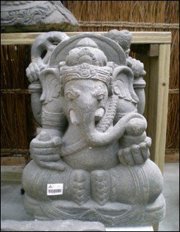峇里島火山岩石雕~象神(60cm)大象財神智慧神！