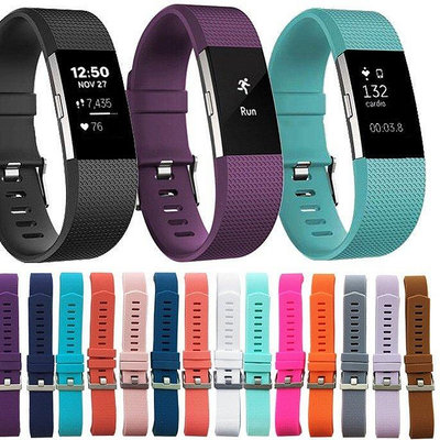 【熱賣精選】適用於Fitbit charge2 運動手環錶帶 男女矽膠運動 Charge 2彩色替換錶帶
