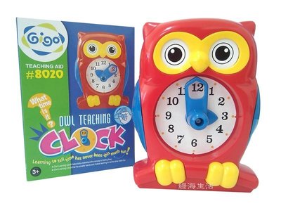 【綠海生活】智高 Gigo #8020貓頭鷹教學鐘  時鐘 益智遊戲 玩具 積木 聖誕禮物