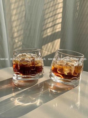 佛面威士忌酒杯復古ins風玻璃杯濃縮冰美式拿鐵咖啡杯冷萃飲品杯-維尼創意家居