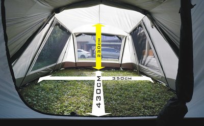 【綠色工場】威力屋 380客廳帳篷 (BL-380)  露營客廳帳篷 (雙弧桿組)