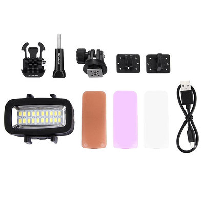 PULUZ胖牛 DJI Osmo Action配件 Gopro相機潛水補光燈 防水攝影燈