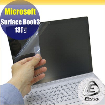 【Ezstick】Microsoft Surface Book 3 13吋 靜電式筆電LCD液晶螢幕貼(鏡面)