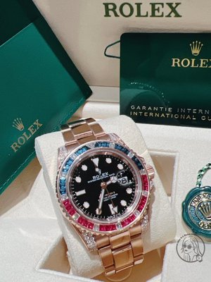 【Q小姐的玩錶瘋】Rolex GMT 126755SARU 原鑲鑽💎 🔺2021｜二手極新品【價格請來電洽詢】